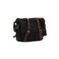 Bag Canvas + Leather Shoulder Messenger Bag Courier Bag (Baby Product)