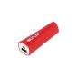 [French Start-up] Accoo the ideal Nomad Battery for Apple iPhone with cables included!  Samsung Galaxy S3 S4 Mini, iPhone 4 4S 5 5S 5C and 6, Smartphone Android, HTC, LG, Nokia, Electronic cigarettes.  2600 mAh - Cherry Red (Electronics)