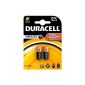Duracell Batteries MN9100 alarm and remote N Lady LR1 blister 2 (Office Supplies)