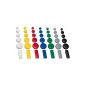 30x magnets, assorted colors, 3 different sizes Ø 24 and 32 and 54x19 mm, holding magnets for whiteboard, fridge, magnetic board, Magnetic Set, M -.. 30 pieces (Office supplies & stationery)