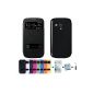 I Direct 4IN1 S Case Cover View Flip Cover with window + Screen Protector and PEN for Samsung Galaxy S3 SIII i9300 (Black) (Electronics)
