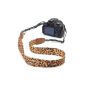 BIRUGEAR neck shoulder strap nylon neoprene belt - Leopard Print for DSLR Camera Kodak Nikon Panasonic Canon Sony Samsung Pentax FujiFilm (Electronics)