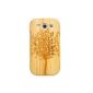 SunSmart Natural handmade hard wood Bamboo Case Cover for Samsung Galaxy S3 III with free screen protector (white bamboo tree) (Electronics)