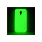 youcase - Day'n'Night Case Moto G (2nd generation) Glow Cover Cover Green Gel Silicone TPU Green (Electronics)