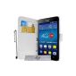 White Case Cover Luxury Wallet G620s Huawei and 3 + PEN FILM OFFERED !!  (Electronic devices)