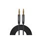 Ugreen 3.5mm Aux Straight Male to Male Premium cable with aluminum housing, Compatible with Apple iPhone 5 / 4S / 4 / iPod / iPhone / Samsung (6ft / 2m, Black) (Electronics)