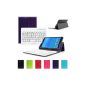 CoastClould 7 inches purple shell with QWERTY keyboard Bluetooth Keyboard Case Keyboard Case universal for IOS / Android / Windows for iPad / Galaxy Tab / ASUS Tablet / Surface for Apple iPad Mini 1 2 3 / Saumsung Galaxy Tab 3 7.0 / 4 Samsung Galaxy Tab 7.0 / ASUS Tablet (Electronics)