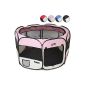 Park for puppies and small animals - pink - Ø 125 cm - H 64 cm - foldable - VARIOUS COLORS (Miscellaneous)