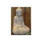 SEATED BUDDHA STATUE TERRACOTTA sitting of XTRADEFACTORY Budda Statue Gartenfigur gray