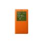 Samsung Clear Cover Case with Transparent area for Samsung Galaxy Note 3 Orange (Electronics)