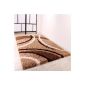 Shaggy rug, high pile shaggy Patterned beige brown cream, Size: 160x220 cm