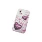 COGODIS TPU Case / Cover for Samsung Galaxy Ace GT-S5830 / GT-S5830i / GT-S5839i - Two Hearts - White / Pink - Mobile phone protective case, Back Cover (Electronics)