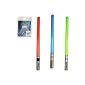 Set of 2 inflatable green lightsabers, blue or red (Toy)