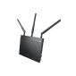 Asus RT-AC66U AC1750 Black Diamond Dual Band Power Wireless Router (802.11 a / b / g / n / ac, Gigabit LAN / WAN, USB 2.0, Print Server FTP UPnP VPN, IPv6, 8x SSID, AiRadar) (Accessories)