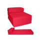 Gilda ® guest bed fireside chair FRESCO RED unfold rollaway folding chair bed mattress Water & stain resistant fabric
