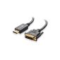 Cable Matters - Gilded DisplayPort to DVI cable black - 2m (Personal Computers)