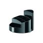 Han 17460-13 / Rondo pencil cup with card holder 9 Black compartments (Germany Import) (Office Supplies)