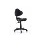 Children desk chair / high chair KIDDY GTI-2 fabric black / gray hjh OFFICE (office supplies & stationery)