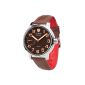 Detomaso manual winding stainless steel case leather strap mineral glass SAVONA handwinding Classic black / brown DT1028-C (clock)