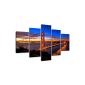Visario canvases 5512 painting on canvas number 5512 San Francisco USA Golden Gate Bridge, 5-piece, 160 cm (Housewares)