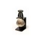 Edwin Jagger - Badger + support - Imitation Ebony - Hair with silver tip - Size S (Health and Beauty)