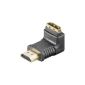 Goobay 34239 HDMI angle adapter (19 pin HDMI male to 19-pin HDMI connector, gold-plated contacts) (optional)