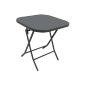 Glass table foldable 70x70cm Bistro table balcony table side table Garden table Folding table with glass top