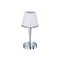 Trio lamps Table lamp in chrome, Touche Me function, including 2xG9 28W, height: 30 cm, Ø: 15 cm, glass opal matt / clear edge 591,510,206 (household goods)