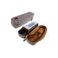 Tuff-Luv Herringbone Tweed NFC Travel case for Bose Sound Link Mini with NFC tag - Brown (Electronics)