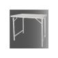 Portable folding camping table, folding table garden / camping / picnic / barbecue, catered buffet (V1-8829 -White-TW) (Others)