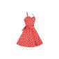 Catwalk Couture - Dress retro polka dots to back neckline with naked women in heart (Clothing)