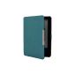 Hostey® UltraSlim Leather Protective Skin Cover Case Leather Case Cover for the new Amazon Kindle Paperwhite and Kindle Paperwhite 3G, with Sleep / Wake Smart Cover function (LIGHT BLUE)