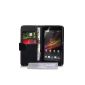 Black PU Leather Wallet Case Cover For Sony Xperia Z (Accessories)