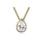 Esprit Jewels Ladies necklace with pendant solitaire gold 925 sterling silver ESNL92461B420 (jewelry)