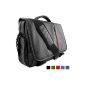 Snuggling ™ Laptop Black leather bag - shoulder bag for laptops with a screen size of up to 15.6 inches (Luggage)