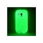 youcase - Day'n'Night Case Samsung Galaxy S3 Mini I8190 Glow Cover Cover Green Gel Silicone TPU Green (Electronics)