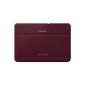 Original Samsung Diary Case (Flipcover) in the book Design EFC 1G2NRECSTD (compatible with Galaxy Note 10.1) in garnet red (Accessories)