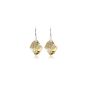 GoSparking Swarovski Elements Champagne gold crystal 6680 20mm Sterling Silver Earrings with Austrian Crystal for women (jewelery)