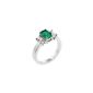 Isady - Alice Emerald - Female Ring - Ring rhodium - Zirconium oxide green - T 52 (Jewelry)