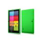 Rixow Ultra Thin 7 inch 16GB Tablet PC, Google Android 4.4 KitKat OS, Allwinner A33 Quad Core CPU, 800x600 multi-touch screen, Dual Camera, Wifi Green