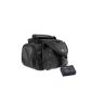 Maxampere - camera bag / camera bag plus replacement battery for Samsung NX200 / NX210 / NX300 / NX1000 / NX1100 / NX2000 - Black (Electronics)
