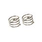 silver plated napkin rings HELIX - Set / 6, silver-plated brass