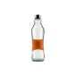 ORANGE 1.0L glass bottle / glass bottle for the fridge - Non-slip silicone grip - BPA-free - 100% recyclable (household goods)