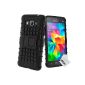 Avizar - Hull Protection Shockproof Samsung Galaxy Grand Prime - Bimaterial Black (Electronics)