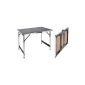 Haushalt International height adjustable folding camping table 100 x 60 x 73-94 cm