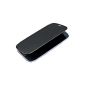 Protective case with flap practical and stylish Samsung Galaxy S3 i9300 in Black of kwmobile mark (Wireless Phone Accessory)