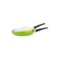 TV our original 05296 bratmaxx ceramic pans 2-er Set with removable handles, green / yellow (household goods)