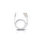 Oehlbach i-Connect J-35 / R mobile audio cable, 3.5 mm jack to RCA white 1.50 m (accessories)