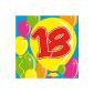 20pcs.  Napkins number 18 birthday anniversary (Toys)