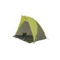 10T Corsica - beach tent 240x125x140cm green / gray wind & sun protection with groundsheet (equipment)